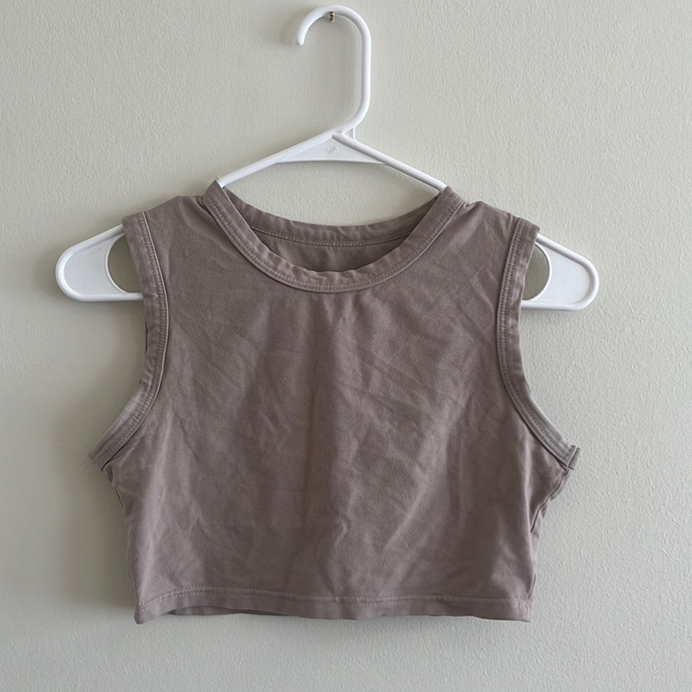 Bradley Michelle Light Brown Cropped Tank Size M